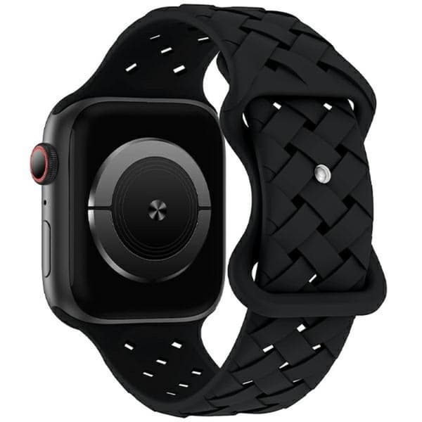 Beline Apple Watch (38/40/41mm) Armbånd Silikone Vævet - Sort Black