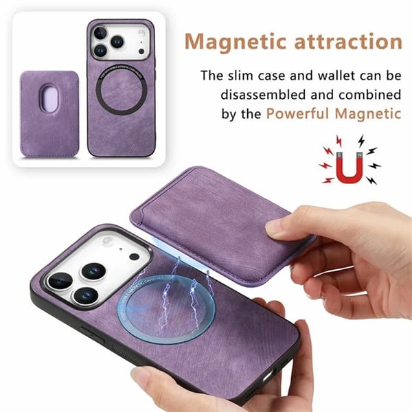 Mobilskal till iPhone 17 Pro Max Retro Detachable - Lila Lila