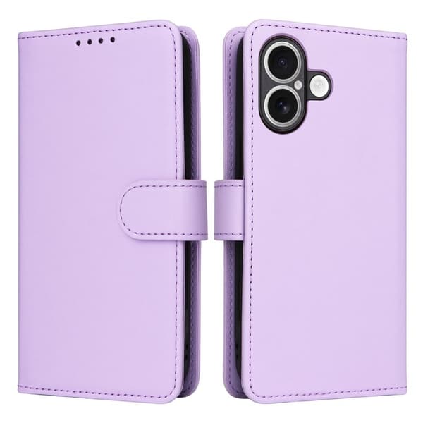 BETOPNICE iPhone 17 Plånboksfodral Magnetiskt Detachable Konstläder - Lila