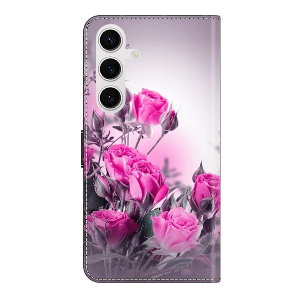 Samsung Galaxy S26 Plus Plånboksfodral Ställning Konstläder - Blommor