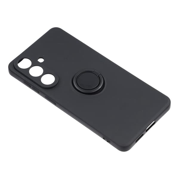 Mobilskal för Samsung Galaxy S26 Plus Silikon med Ring Kickstand - Svart