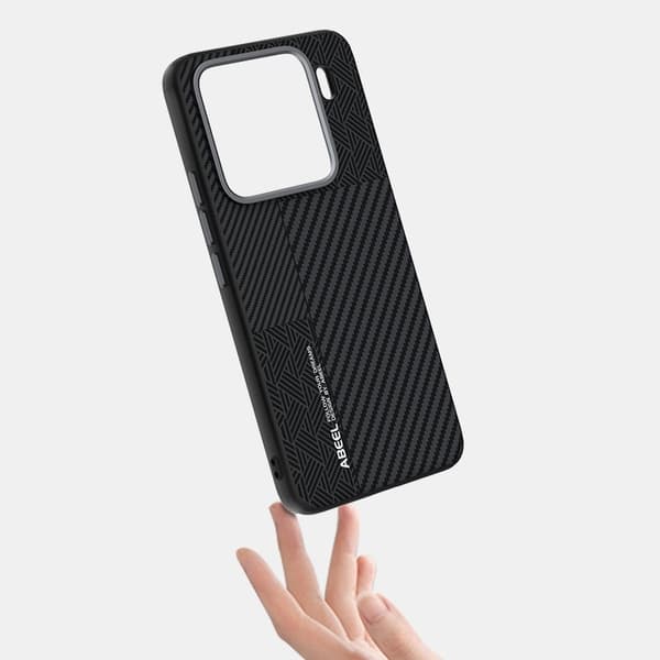 ABEEL Mobilskal till Xiaomi 15 Pro PC TPU Aluminium PU Läder - Textur 1