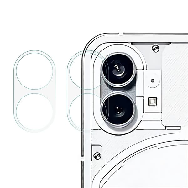 [2-PACK] Nothing Phone 1 Kameralinsskydd i Härdat glas 3D - Clear Transparent