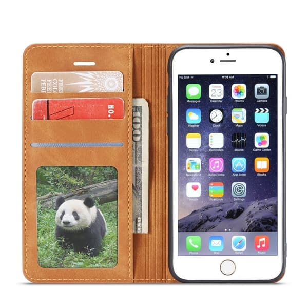FORWENW Fantasy Series iPhone 6s Plus Plånboksfodral Konstläder - Brun