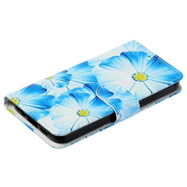 Sony Xperia 1 VII Konstläder Plånboksfodral Marble Painted - Blå Blå