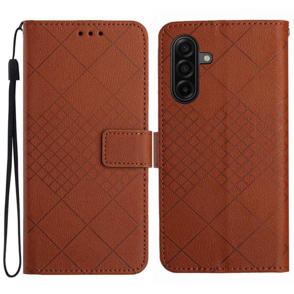 Samsung Galaxy S26 Pro Plånboksfodral Imprint Konstläder Flip Folio - Brun