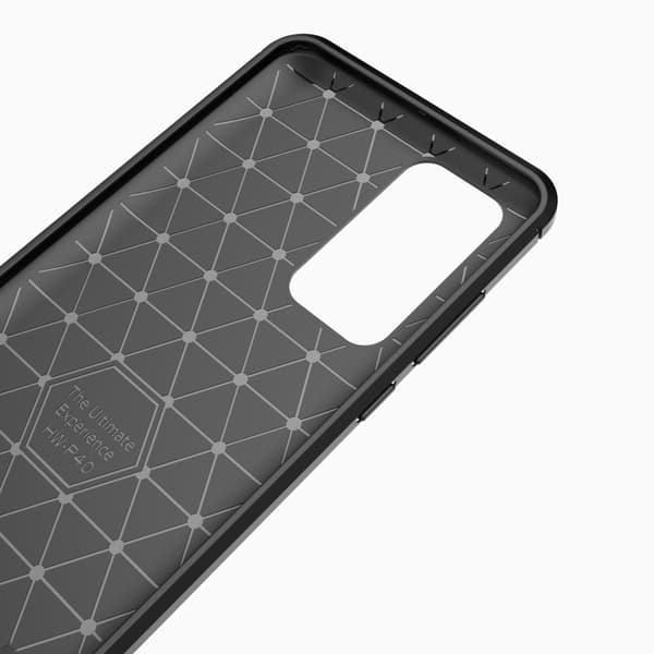 Kulfiber mobilcover til Huawei P40 - Blå Blue