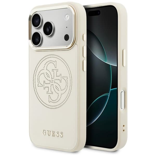 Guess Mobilskal För iPhone 17 Pro Max MagSafe  Perforated 4G - Beige Beige