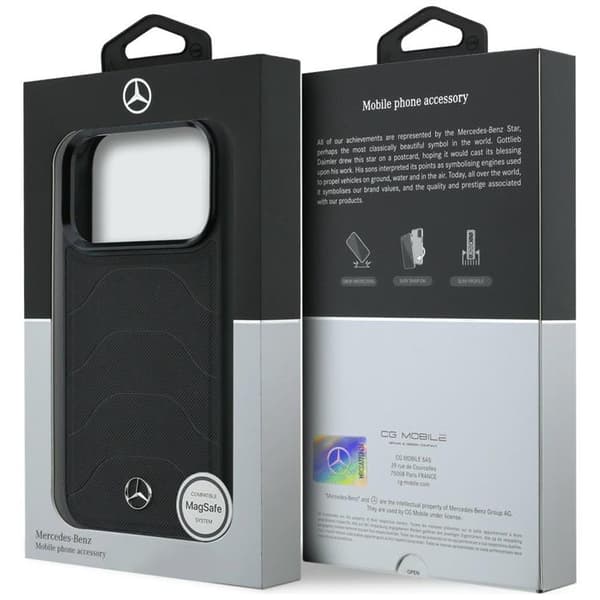Mercedes Mobilskal För iPhone 17 Pro MagSafe Mesh with Bow Line - Svart