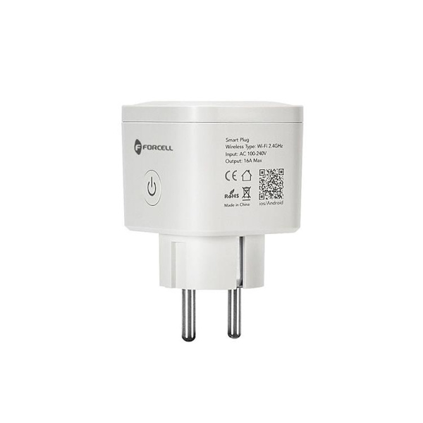 Forcell Smart Plug 230V med WiFi Stöd för Tuya/Amazon Alexa