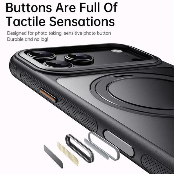 Mobilskal till iPhone 17 Pro MagSafe Kickstand TPU PC - Vit Vit