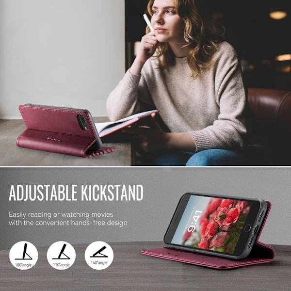 CASEME 033 Mobilskal för iPhone 7 Plus/8 Plus/6 Plus Röd
