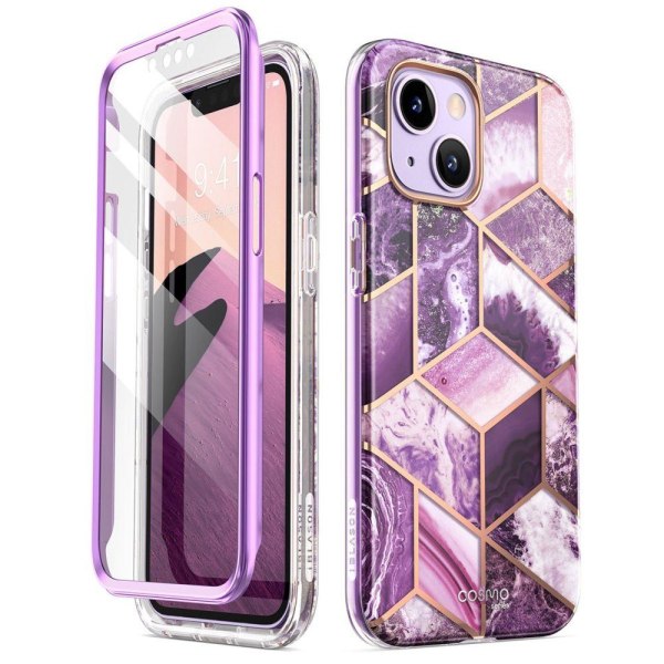 SupCase iPhone 14 Plus -kuori Cosmo - Marble Purple
