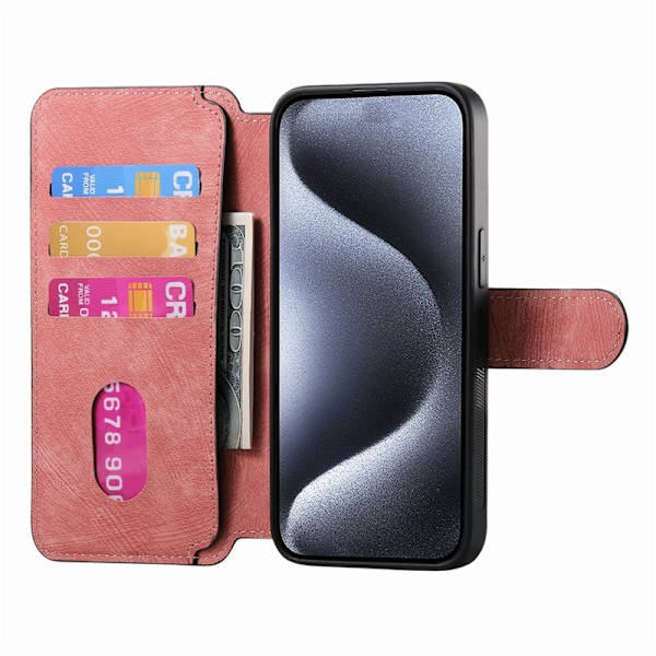 CASENEO MW-03 iPhone 13 Pro Max Plånboksfodral Konstläder - Rosa