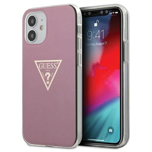 Guess Skal iPhone 12 & 12 Pro Metallic Collection - Rosa Rosa