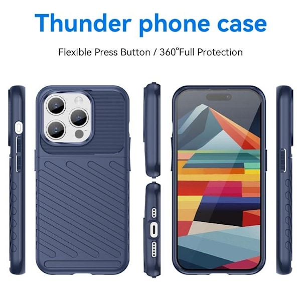 Mobilskal till iPhone 15 Pro Max Twill Thunder - Blå Blå