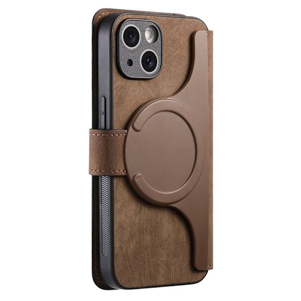 CASENEO iPhone 15 Plus Plånboksfodral Konstläder - Brun
