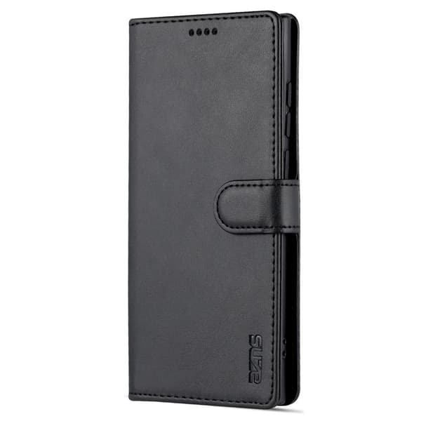 AZNS Samsung Galaxy S24 Ultra Plånboksfodral Konstläder - Svart