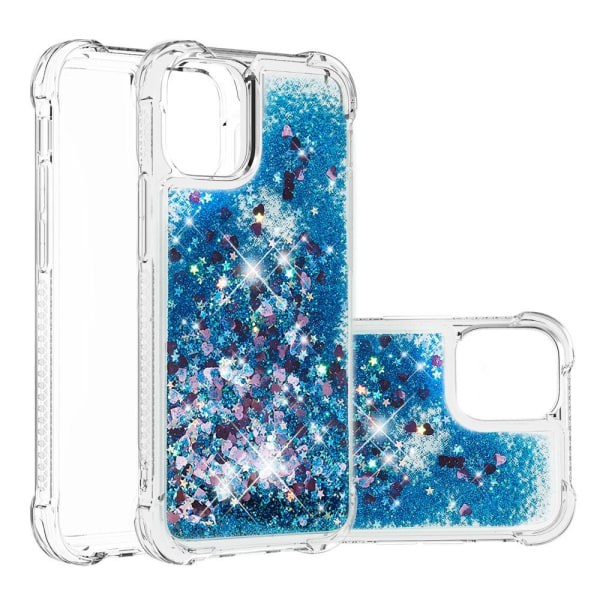 Drop-Proof Glitter Sequins Skal till iPhone 13 Pro - Blå Blå