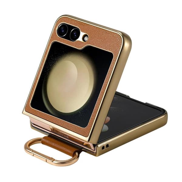 Mobilskal för Galaxy Z Flip 6 Electroplating Ring Kickstand