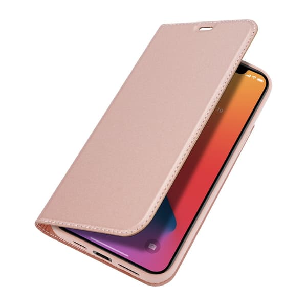 Dux Ducis PU Läder Plånboksfodral iPhone 12 Pro Max - Rose Gold Rosa