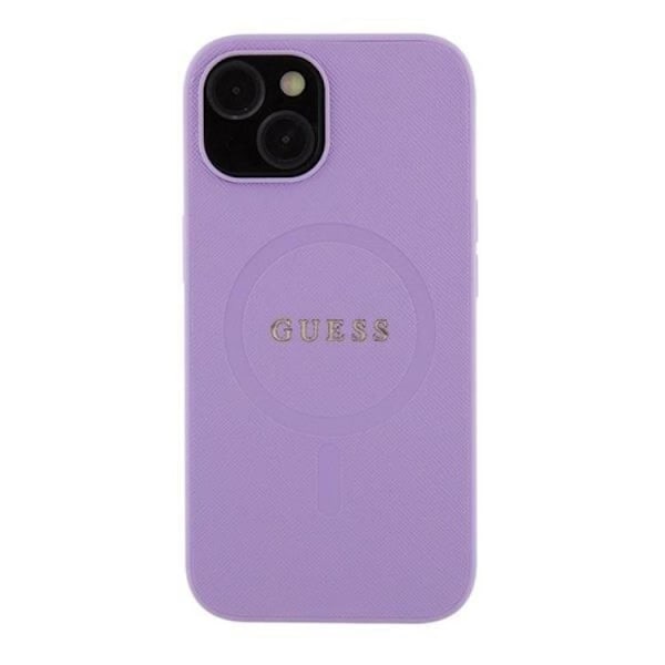 Guess iPhone 15 Mobilskal Magsafe Saffiano - Lila
