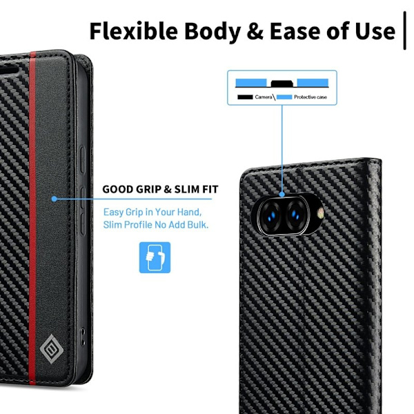 LC.IMEEKE Google Pixel 9a Plånboksfodral Konstläder - Vit