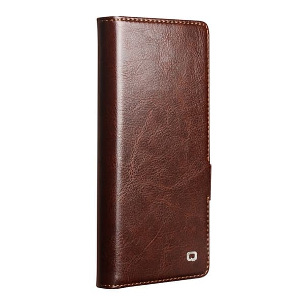 QIALINO Galaxy Z Fold 7 Plånboksfodral Äkta Läder - Brun Brun