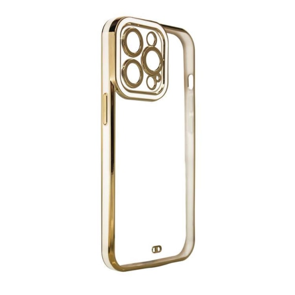 Galaxy A13 5G Cover Fashion Gold Frame Gel - valkoinen