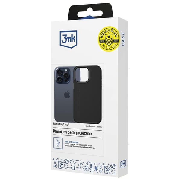 3mk Mobilskal För iPhone 15 Pro Max Magsafe Fortis - Svart