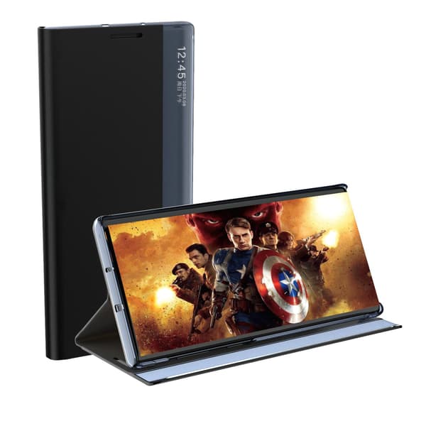 Galaxy S23 Plus -kotelo Sleep Flip - Musta Black