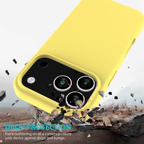Mobilskal till iPhone 17 Pro Max Liquid Silikon - Gul Gul