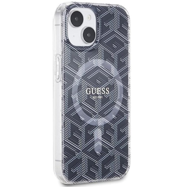 Guess iPhone 15/14 Plus Mobilskal Magsafe IML GCube - Svart Svart