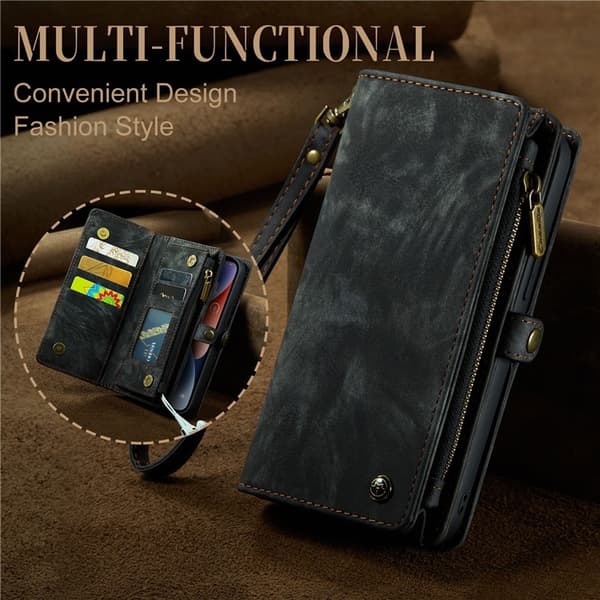 CASEME iPhone 15 Plus Plånboksfodral 008 Detachable - Svart Svart