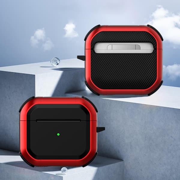 Eggshell Shockproof Skal till Apple Airpods 3 - Röd Red
