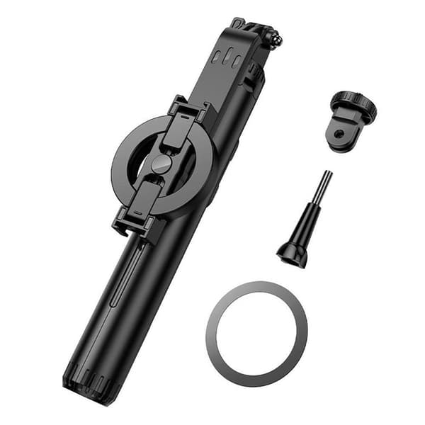 Hoco Magnetisk Selfie Stick Bluetooth Tripod med Fjärrkontroll K25 - Svart