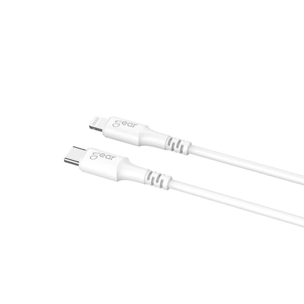 Gear USB-C Til Lightning 0.5m Kabel MFI C94 - Hvid Vit