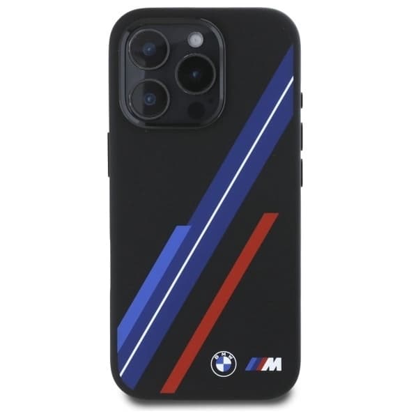BMW Mobilskal till iPhone 16 Pro MagSafe Silikon Random Lines - Svart Black