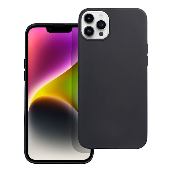 MATT skal för iPhone 14 Max svart Svart