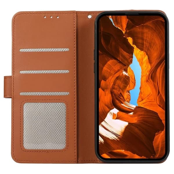 Sony Xperia 1 VII Plånboksfodral RFID-Skydd Konstläder - Brun