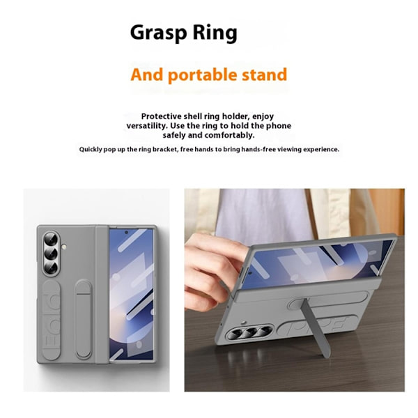 Mobilskal till Galaxy Z Fold 7 Kickstand - Grå Grå