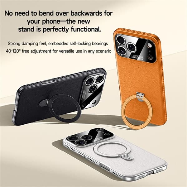 Mobilskal till iPhone 17 Pro Max MagSafe Kickstand Electroplated Cooling Svart