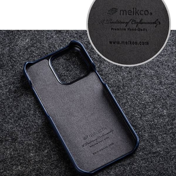 MELKCO Mobilskal till iPhone 13 Pro Max Äkta Läder + PC - Orange