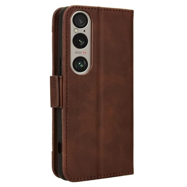 Sony Xperia 1 VI Plånboksfodral Konstläder - Brun Brun
