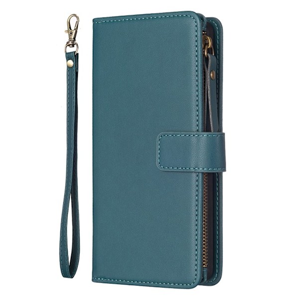 iPhone 15 Pro Max Plånboksfodral Zipper Flip - Grön