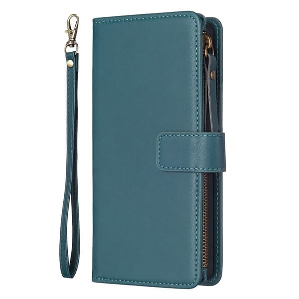 iPhone 15 Pro Max Plånboksfodral Zipper Flip - Grön Grön