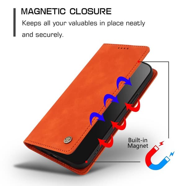 Plånboksfodral för Samsung Galaxy S26 Konstläder RFID - Orange