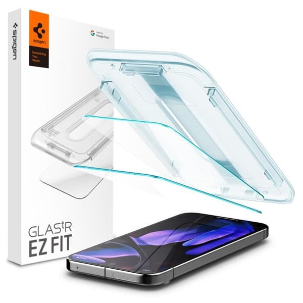 Spigen [2-Pack] Google Pixel 9/9 Pro Skärmskydd Härdat Glas EZ-FIT Transparent