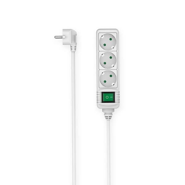 HAMA strømfordelingsenhed 3-vejs switch Hvid 1,4m