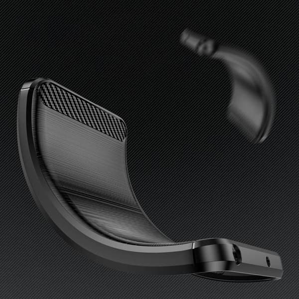 Realme 10 Pro Plus Etui Silikone Kulstof - Sort Svart